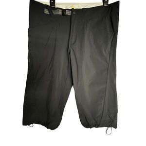Mountain Hard Wear Capris Pants 12 Black Mid Rise Drawstring Outdoor‎ Utility